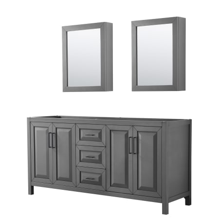 A large image of the Wyndham Collection WCV252572DCXSXXMED Dark Gray / Matte Black Hardware