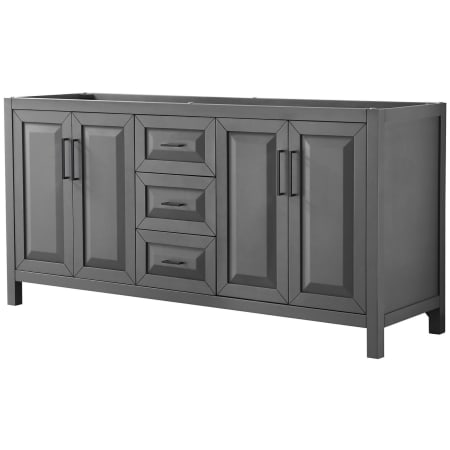 A large image of the Wyndham Collection WCV252572DCXSXXMXX Dark Gray / Matte Black Hardware