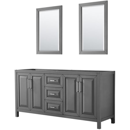 A large image of the Wyndham Collection WCV252572DCXSXXM24 Dark Gray / Polished Chrome Hardware