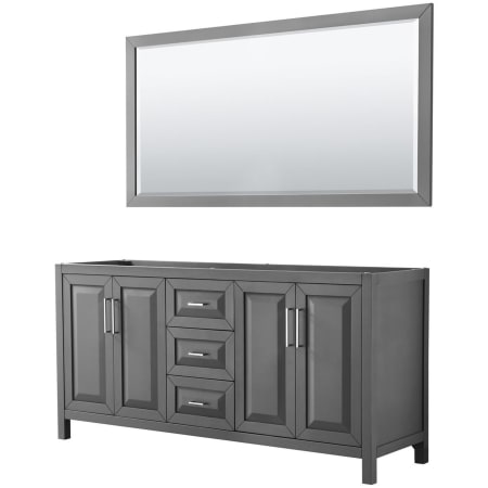 A large image of the Wyndham Collection WCV252572DCXSXXM70 Dark Gray / Polished Chrome Hardware
