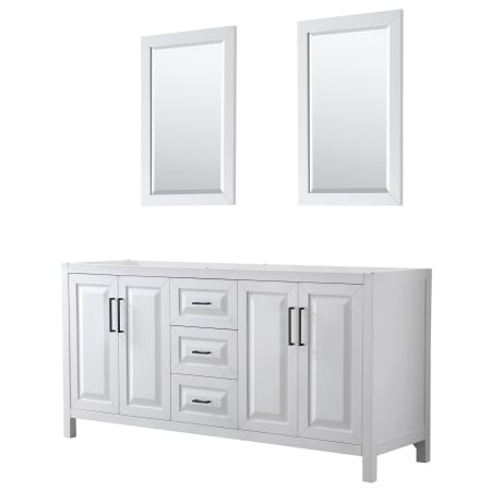 A large image of the Wyndham Collection WCV252572DCXSXXM24 White / Matte Black Hardware