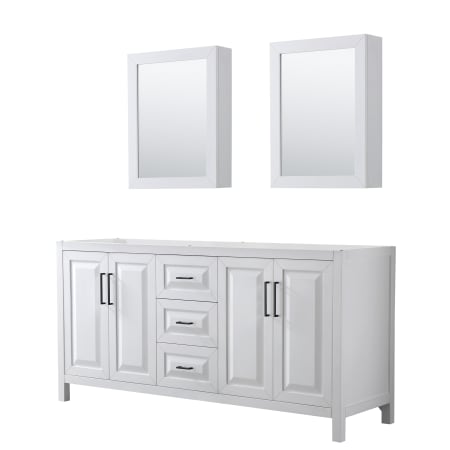 A large image of the Wyndham Collection WCV252572DCXSXXMED White / Matte Black Hardware