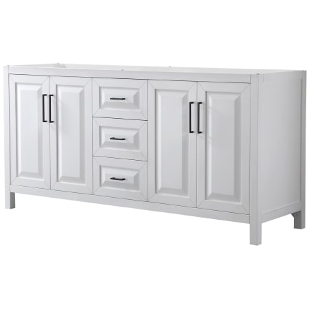 A large image of the Wyndham Collection WCV252572DCXSXXMXX White / Matte Black Hardware