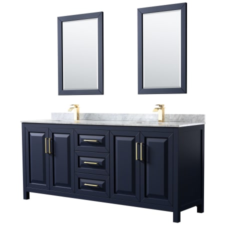 A large image of the Wyndham Collection WCV252580DUNSM24 Dark Blue