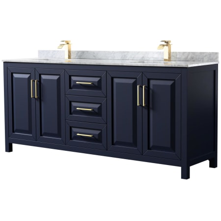 A large image of the Wyndham Collection WCV252580DUNSMXX Dark Blue