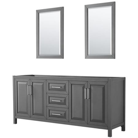 A large image of the Wyndham Collection WCV252580DCXSXXM24 Dark Gray / Polished Chrome Hardware