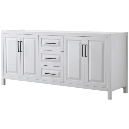 A large image of the Wyndham Collection WCV252580DCXSXXMXX White / Matte Black Hardware