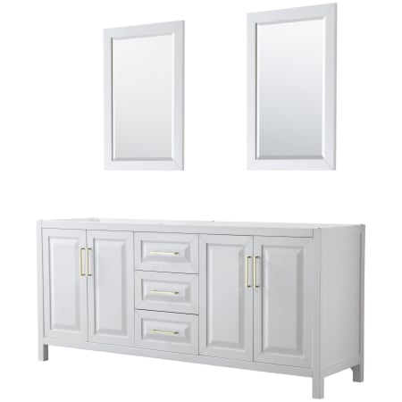 A large image of the Wyndham Collection WCV252580DCXSXXM24 White / Brushed Gold Hardware