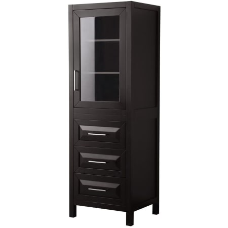 A large image of the Wyndham Collection WCV2525LT Dark Espresso / Polished Chrome Hardware