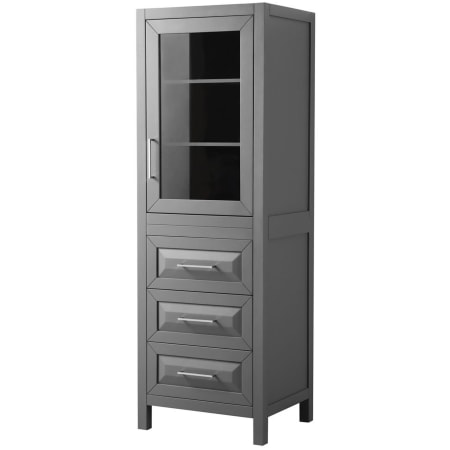 A large image of the Wyndham Collection WCV2525LT Dark Gray / Polished Chrome Hardware