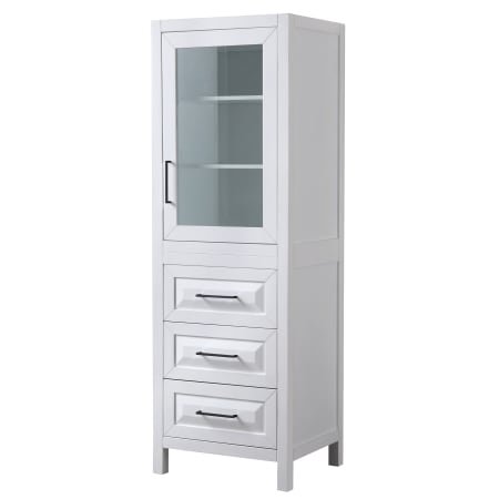 A large image of the Wyndham Collection WCV2525LT White / Matte Black Hardware