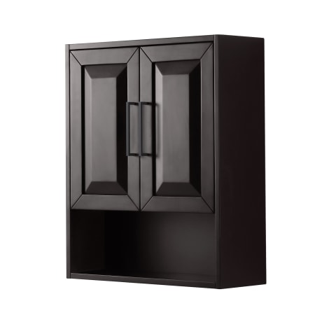 A large image of the Wyndham Collection WCV2525WC Dark Espresso / Matte Black Hardware