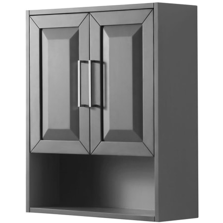 A large image of the Wyndham Collection WCV2525WC Dark Gray / Polished Chrome Hardware