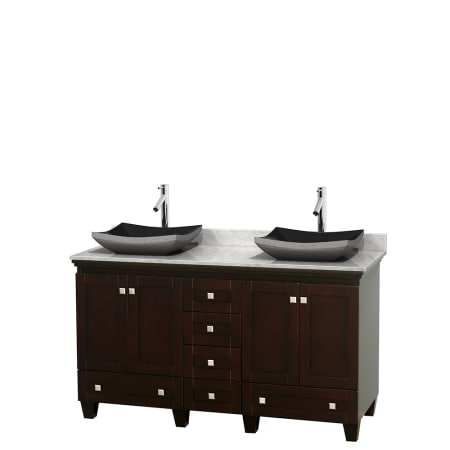 A large image of the Wyndham Collection WCV800060DESCMOVMXX Altair Black Granite Sink