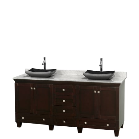 A large image of the Wyndham Collection WCV800072DESCMOVMXX Altair Black Granite Sink
