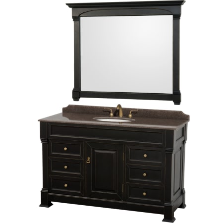 A large image of the Wyndham Collection WCVTRAS55SIBUNOM50 Black