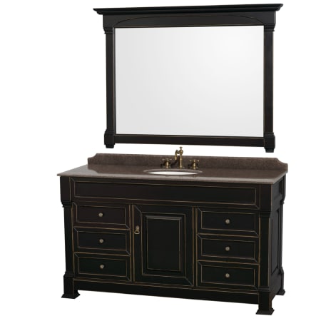 A large image of the Wyndham Collection WCVTRAS60SIBUNOM56 Black