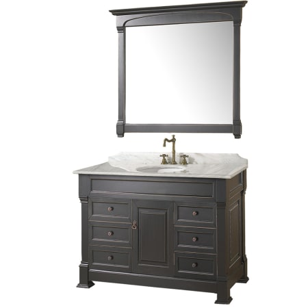 A large image of the Wyndham Collection WC-TS48 Antique Black / Carrera Top
