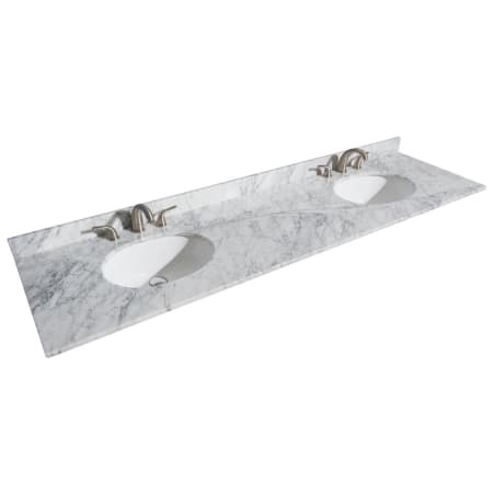 A large image of the Wyndham Collection WCVVCA180DTOPUNO White Carrara Marble