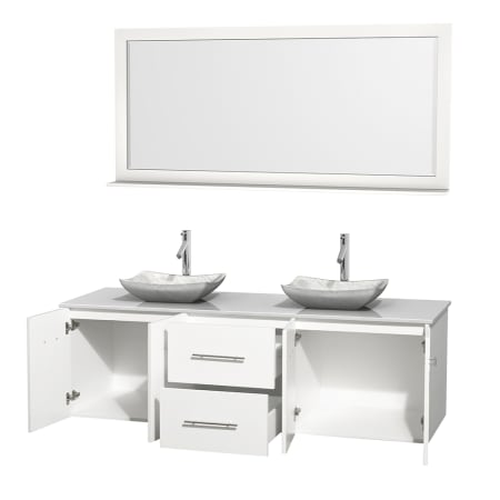 A large image of the Wyndham Collection WCVW00972DWHWSOVM70 Wyndham Collection WCVW00972DWHWSOVM70