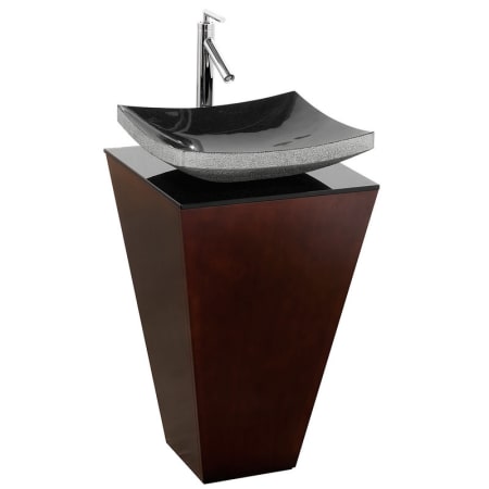 A large image of the Wyndham Collection WC-CS004 Espresso / Black Glass Top