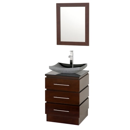 A large image of the Wyndham Collection WC-MS004 Espresso / Smoke Glass Top
