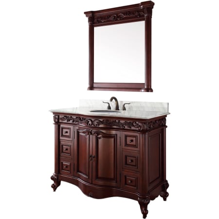 A large image of the Wyndham Collection WC-9016-48 Cherry / Carrera Top