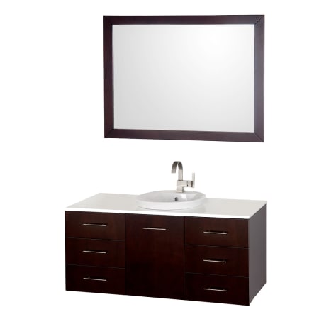 A large image of the Wyndham Collection WC-B400-48 Espresso / White Top