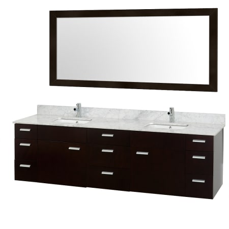 A large image of the Wyndham Collection WC-CG4000-78 Espresso / Carrera Top