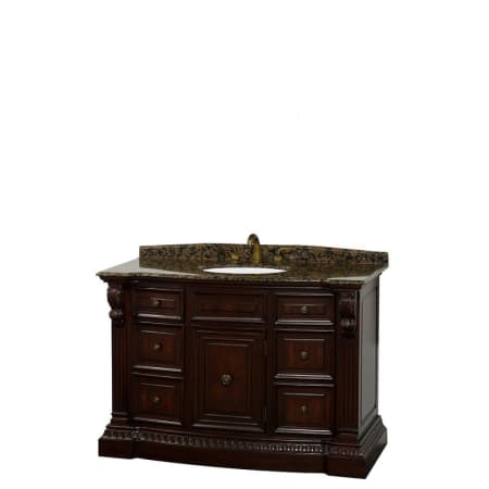 A large image of the Wyndham Collection WC-G5000-48 Warm Cherry / Baltic Brown Top
