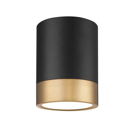 A large image of the Z-Lite 1006F6-LED Matte Black / Modern Gold