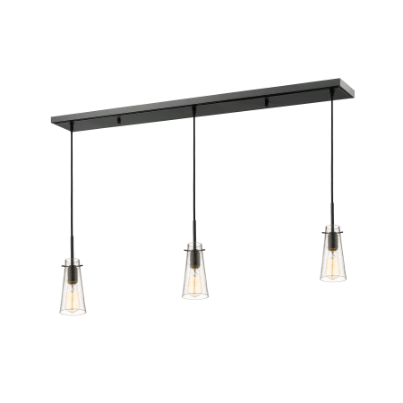 Z Lite 132mp 3brz Bronze Monte 3 Light Linear Pendant With Seedy A Large Image Of The Z Lite 132mp 3 Bronze