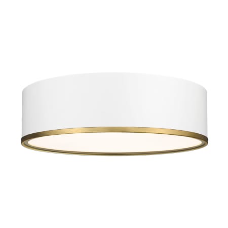 A large image of the Z-Lite 2303F4 Matte White / Rubbed Brass