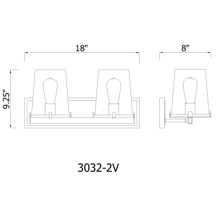 A large image of the Z-Lite 3032-2V Alternate Image