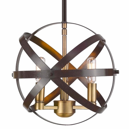 A large image of the Z-Lite 463-12 Hammered Bronze / Olde Brass