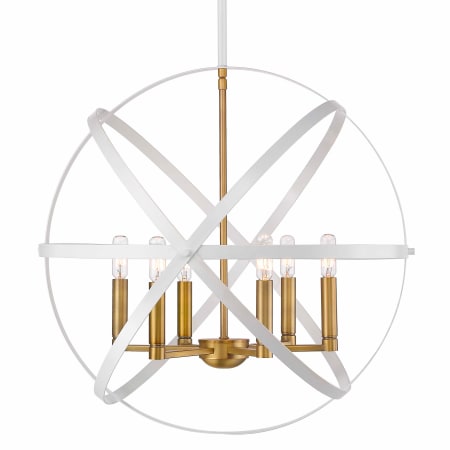 A large image of the Z-Lite 463-24 Hammered White / Olde Brass