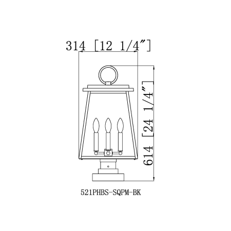 A large image of the Z-Lite 521PHBS-SQPM Alternate Image