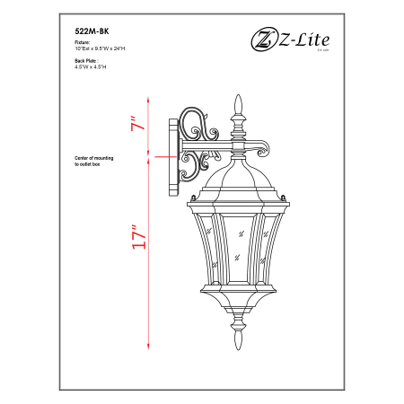 A large image of the Z-Lite 522M Alternate Image