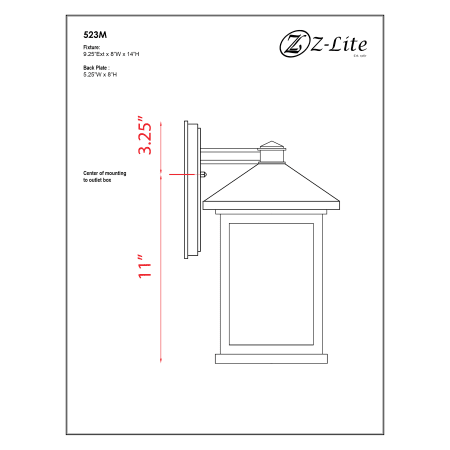 A large image of the Z-Lite 523M Alternate Image