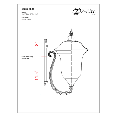 A large image of the Z-Lite 533M Alternate Image