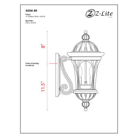 A large image of the Z-Lite 543M Alternate Image