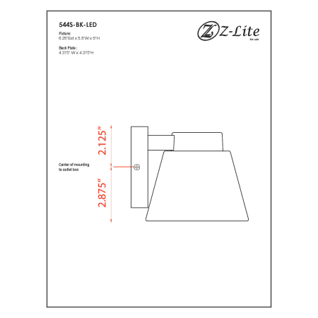 A large image of the Z-Lite 544S-LED Alternate Image