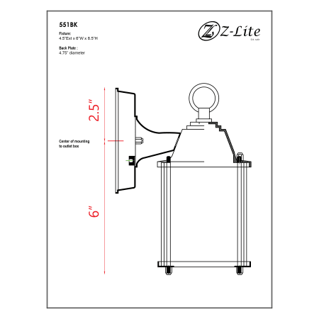 A large image of the Z-Lite 551 Alternate Image