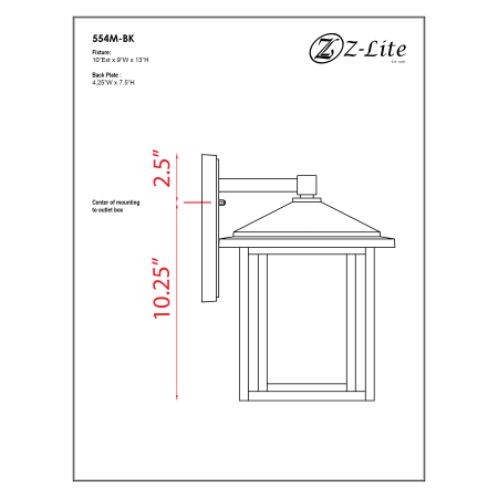 A large image of the Z-Lite 554M Alternate Image