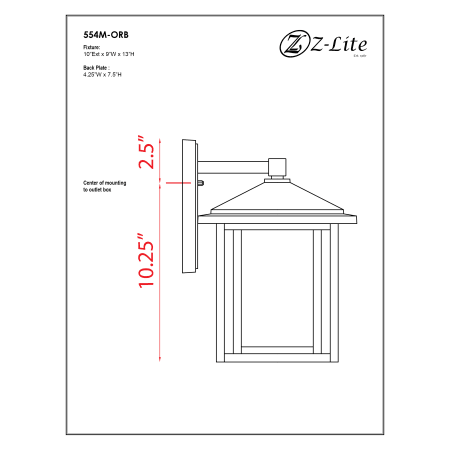 A large image of the Z-Lite 554M Alternate Image