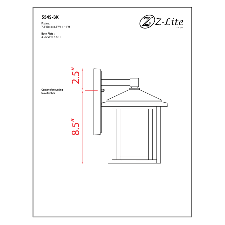 A large image of the Z-Lite 554S Alternate Image