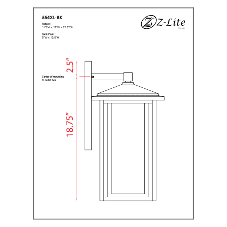 A large image of the Z-Lite 554XL Alternate Image