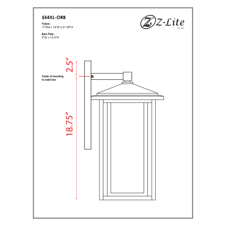 A large image of the Z-Lite 554XL Alternate Image