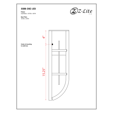 A large image of the Z-Lite 558B-LED Alternate Image