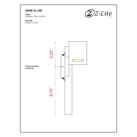 A large image of the Z-Lite 559M-LED Alternate Image